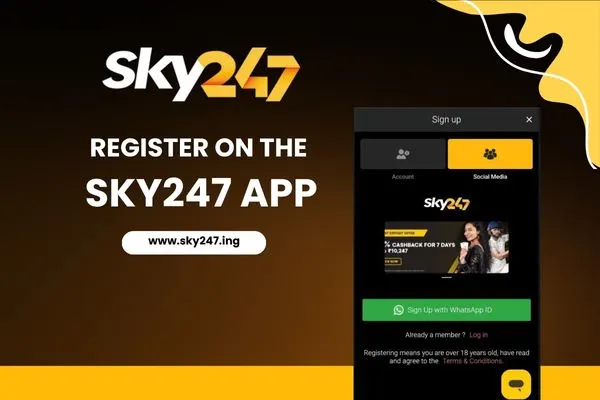 Register on the Sky247 App